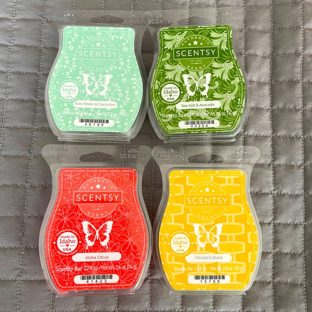 Scentsy wax melts - fruit and clean scents all partials